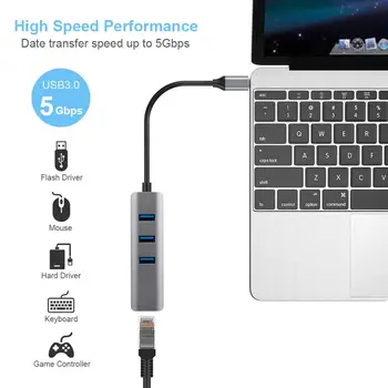 

USB Gigabit Ethernet USB 3.0 2.0 to RJ45 HUB for Xiaomi Mi Box 3/S Set-top Box Ethernet Adapter Network Card USB Lan
