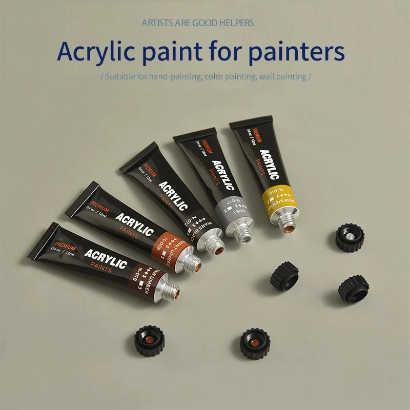 Professional Grade Acrylic Paint Set 12ml Waterproof Sunproof Non-toxic  Children's Diy Color Mixing Pen Paper Stone Fabric Paint - Acrylic Paints -  AliExpress