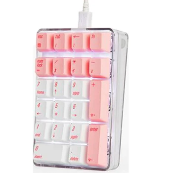 

Crystal 21 Key USB Wired Digital Mechanical Keypad External Financial Digital Keyboard for Gateron Mechanical Axis