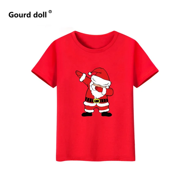 Christmas Couple Top T-shirt Merry Christmas Casual Cotton Short Sleeve Tees Brand Loose Women And Men Santa Outfits Clothes Santa2 Red