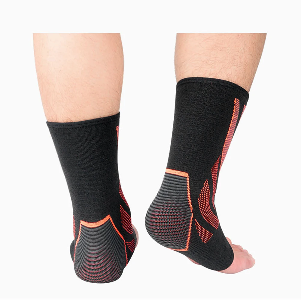 4 Pair Of Black Ankle Sock Support Knit Silicone Anti-Slip Comfortable Fitness Ankle Brace Ankle Sprain Supplies For Sports