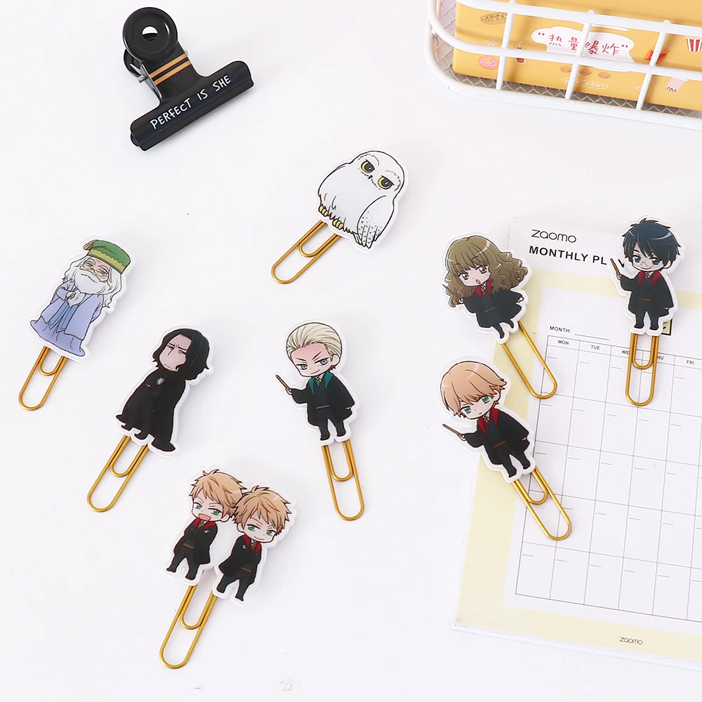 

TUTU 1pcs Hot Movie Figure Bookmarks Metal Paper Clips Teacher Student Page Holder Stationery School Office Supply H0592