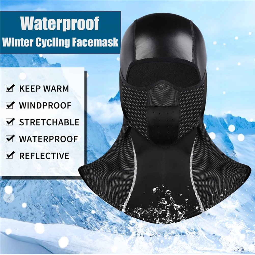 

Motorcycle Accessories Winter Leather Hood Riding FaceMask Wind and Cold Protection Face Warm Masks balaclava Face Shield