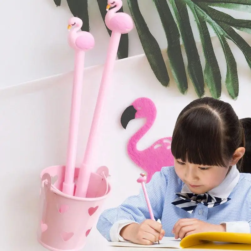 Pink White Cartoon Ballpoint Pen Needlework Unique Cute Animal Model Gift Office Write Neutral Student Ballpoint Pen