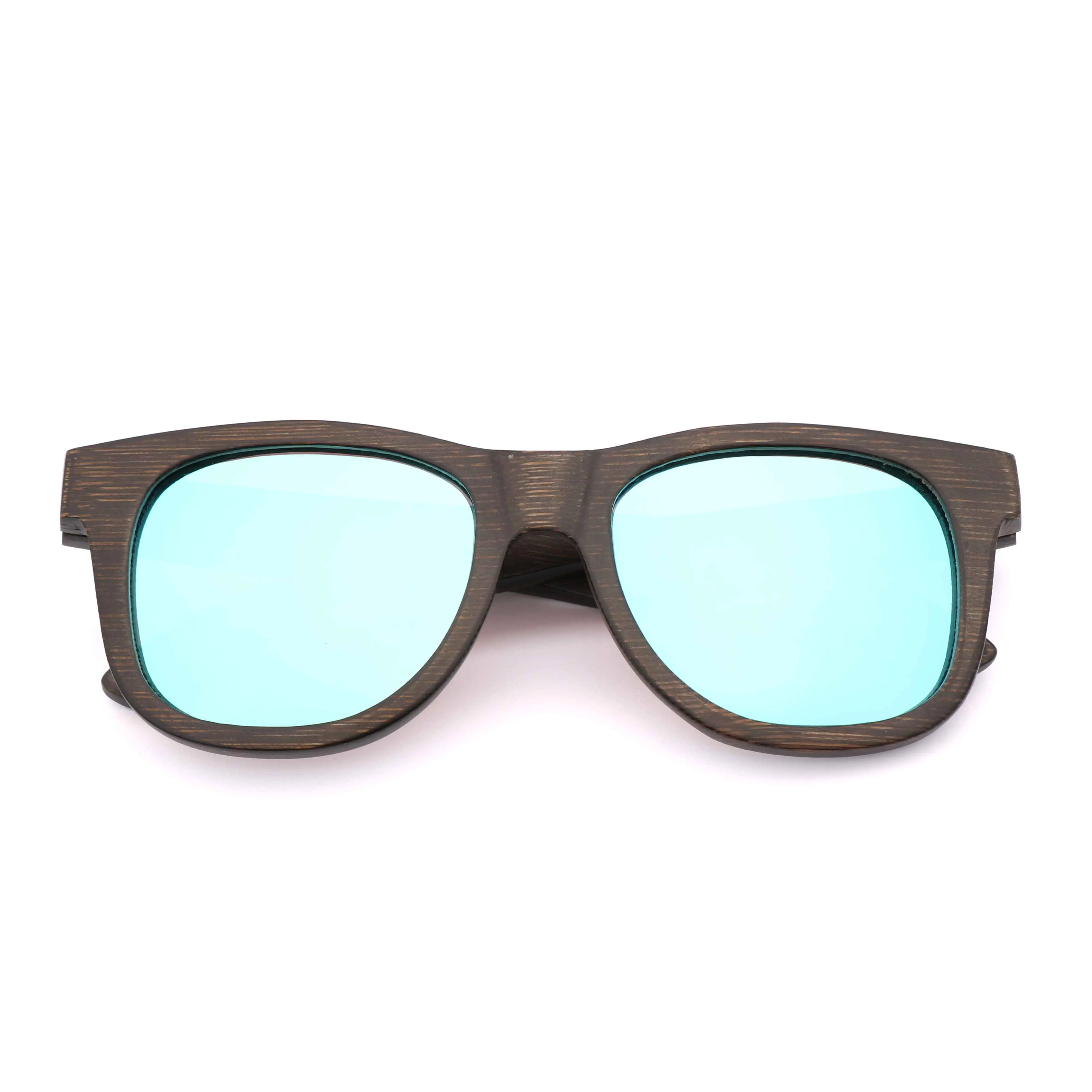 Устойчивые и экологически чистые бамбуковые солнцезащитные очки, поляризованные Защитные мужские солнцезащитные очки, популярные женские солнцезащитные очки по всему миру - Цвет линз: WATER SILVER