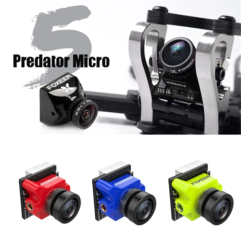 

Foxeer Predator V5 Micro M8 1000TVL FPV Camera Naked Full Case Cam OSD PAL NTSC Switchable 1.7mm Lens for FPV Racing Drones Kits
