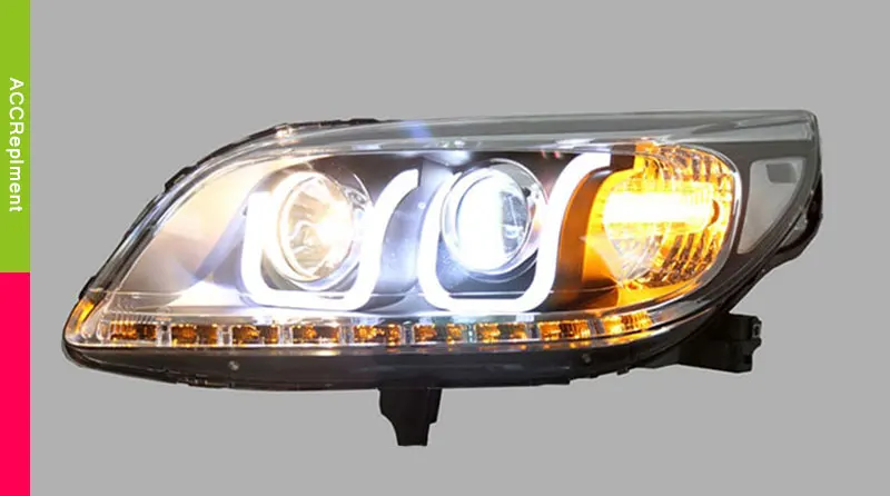 Автомобильный Стайлинг светодиодный головной фонарь для Chevrolet Malibu фары 2011- drl светодиодный фонарь H7 hid Биксеноновые линзы Ангел глаз ближнего света