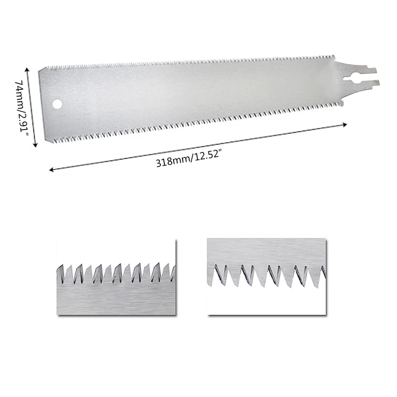 Replacement Hand Saw Blade SK5 Japanese Saw 3-edge Teeth 65 HRC Wood Cutter For Tenon Wood Bamboo