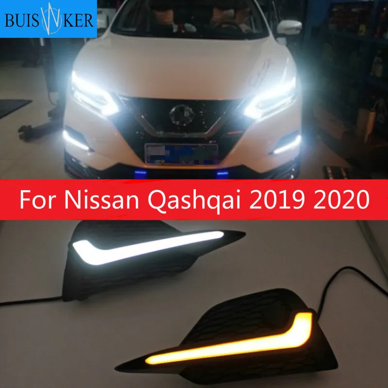 2PCS LED Daytime Running Light For Nissan Qashqai 2019 2020 Dynamic