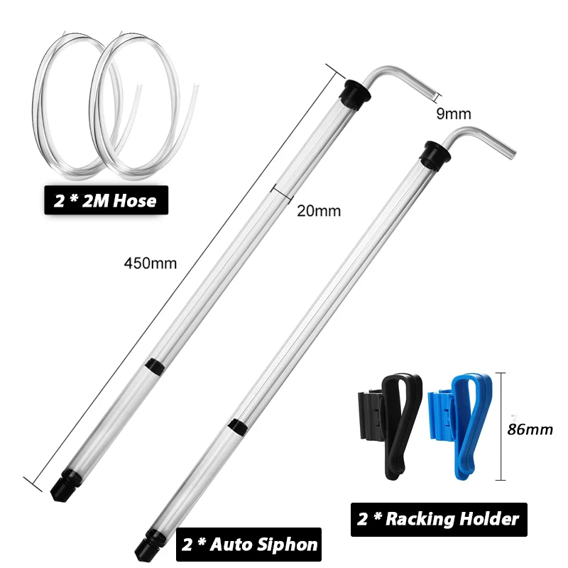 Home Brew Auto Siphon Racking Cane,Stainless Steel Beer Syphon Tube Beer  Transfer With 1M Tubing For Wine Bucket Carboy - AliExpress