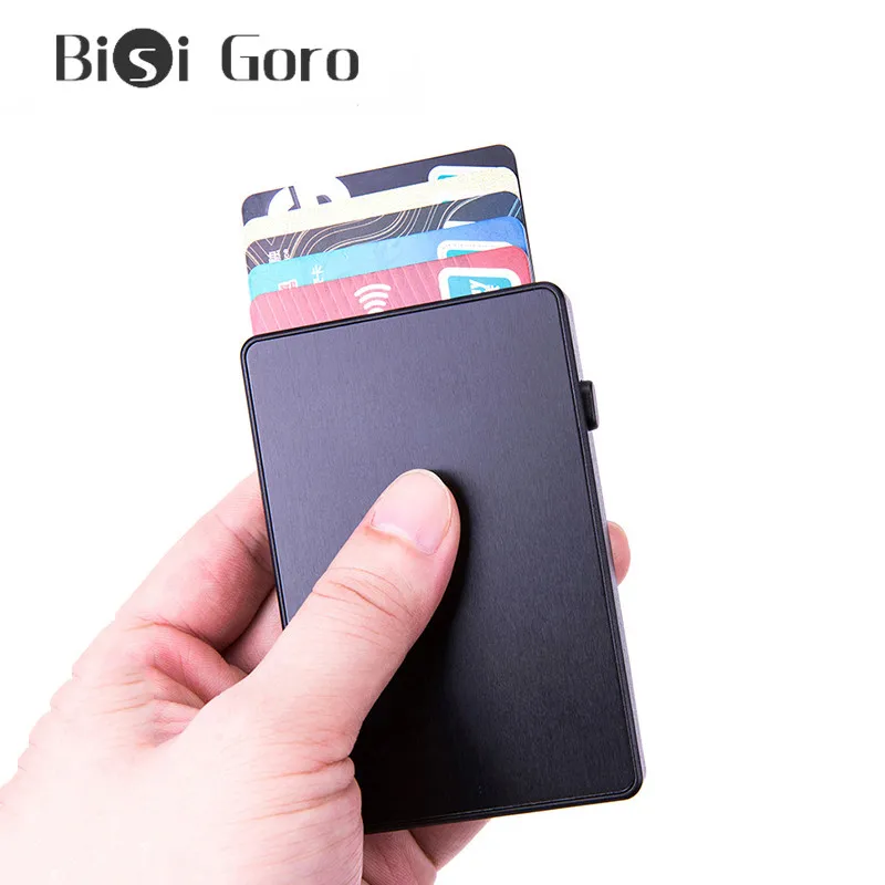 Кошелек с RFID-защитой от кражи кнопкой и держателем для карт | Багаж сумки