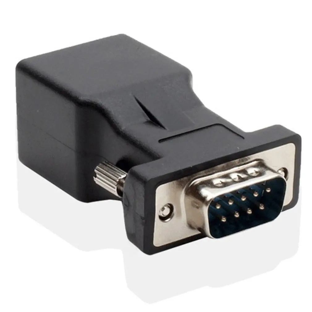 Практичный RJ45 для RS232 DB9 9-контактный последовательный Порты и разъёмы мужской+ женский RJ45 Cat5e/6 Ethernet высокая производительность