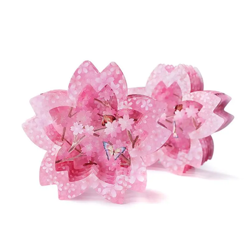  3D Pop Up Romantic Cherry Blossom Carving Box Wedding Invitation Card Birthday Christmas Mother's D - 4.00027E+12