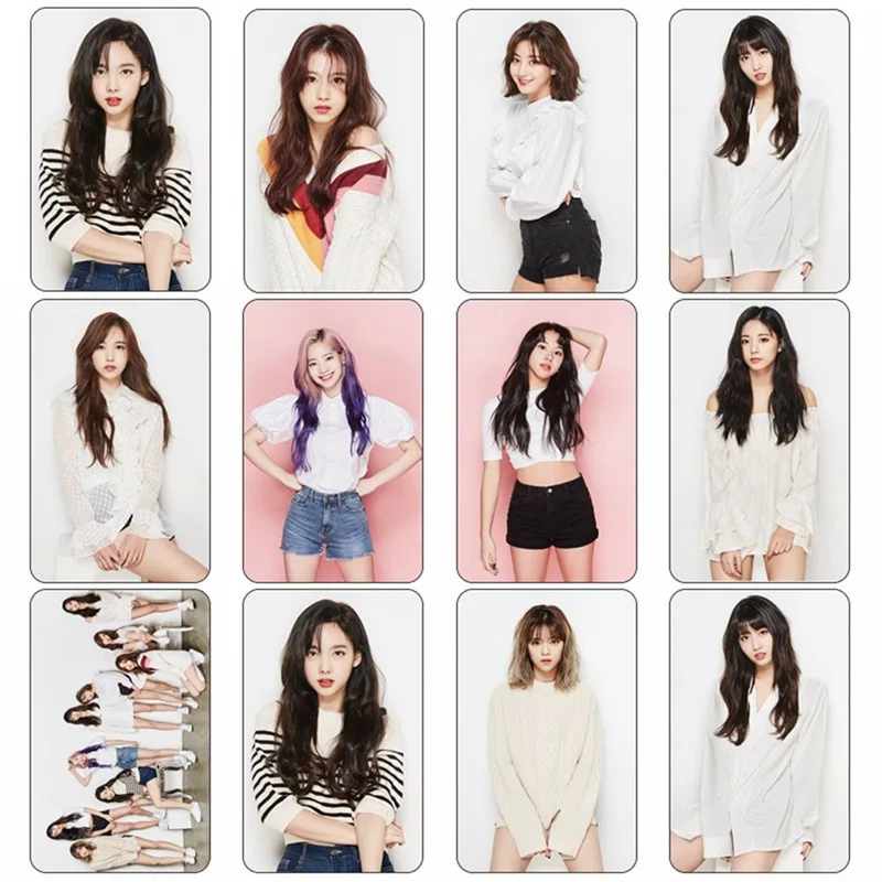 

10Pcs/Set KPOP TWICE YES OR YES Album Sticky Crystal Photo Card Photograph HD Card Sticker Poster