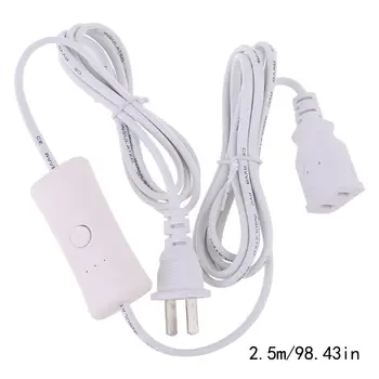 

60W US Plug 2-prong AC Power Supply Extension Cable Adapter With Timing switch