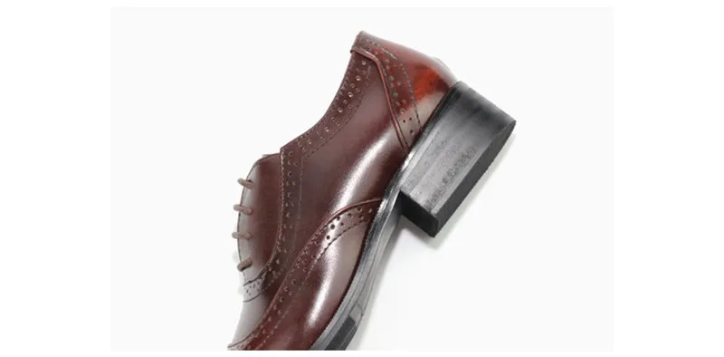 Handmade Big Size 32-42 Women Oxfords Shoes Vintage Genuine Leather Brogues Oxford Shoes For Woman British Carved Ladies Oxfords (18)