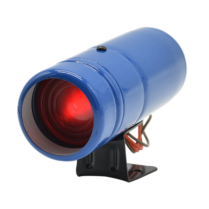 Round Earth Fashion Auto Car Tachometer Tacho Gauge 1000-11000 RPM Shift Adjustable Warning Light Speed Alarm Universal - Цвет: Blue Shell Red