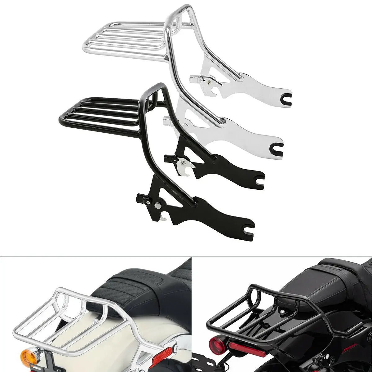 Motorcycle 2 up Luggage Rack For Harley Street Bob FXBB Deluxe FLDE