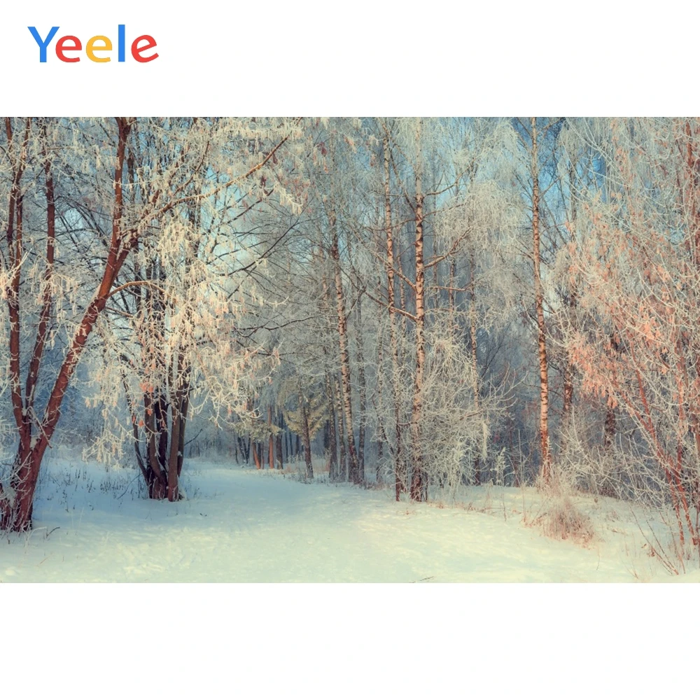 Вечерние Декорации для фотосъемки с изображением Yeele леса деревьев зимнего снега