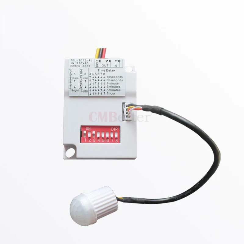 DC12v AC220V IR Infrared Module Body Sensor Intelligent Light Lamp Motion Sensing Switch Adjustable Movement Sensing PIR Switch (1)