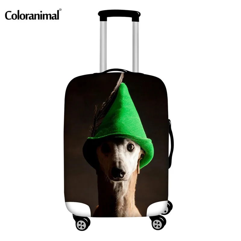 Coloranimal багаж эластичное покрытие 3D животное собака серая итальянская борзая дизайн водонепроницаемый чехол для 18-30 дюймов защитный чехол