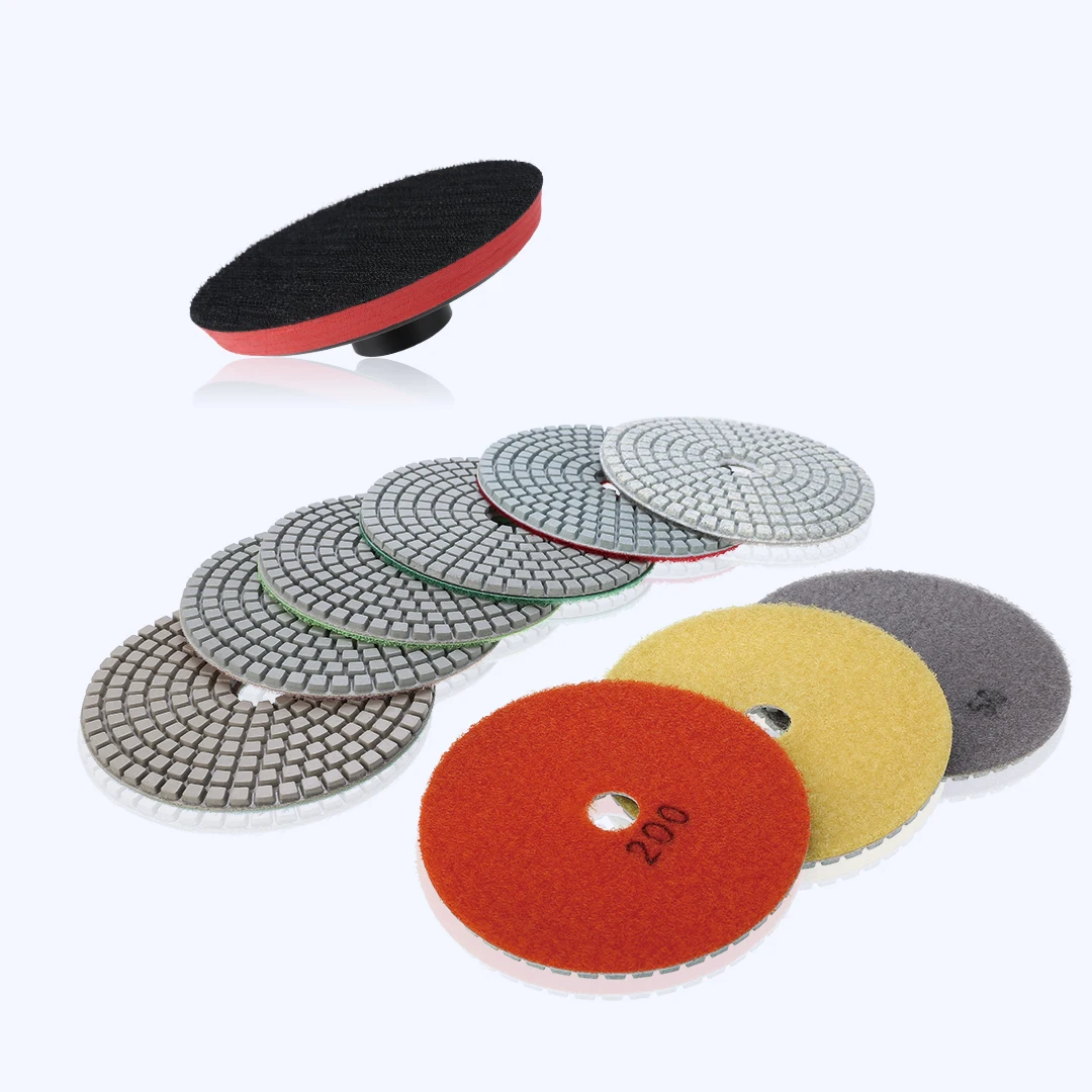 New 10pcs Diamond Polish Pads 4'' M14 Polishing Wheel Set Stone Concrete Marble Tool