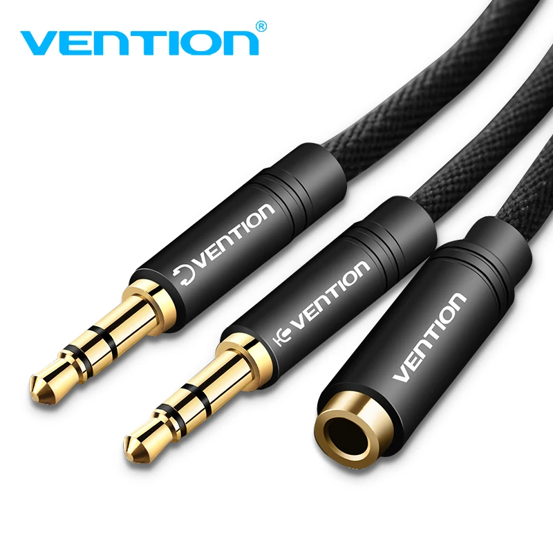 Aux кабель Vention 3 5 мм аудио Y разъем кабеля разделителя гнездо к двойному мужчине