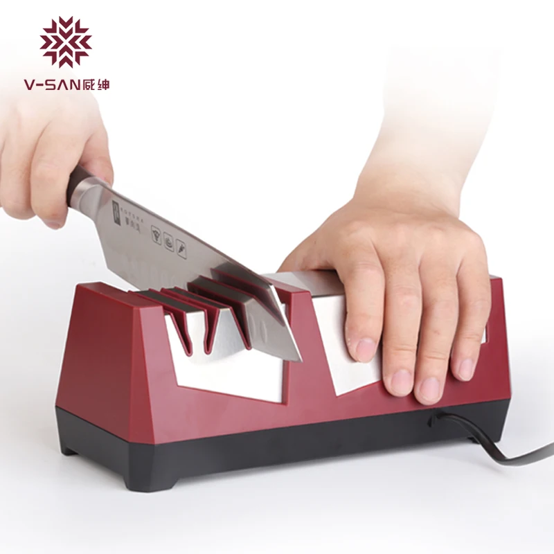 

TAIDEA Household kitchen two-stage Professional Electric Knife sharpener Motorized Rotating Diamond Sharpening Stone Tool