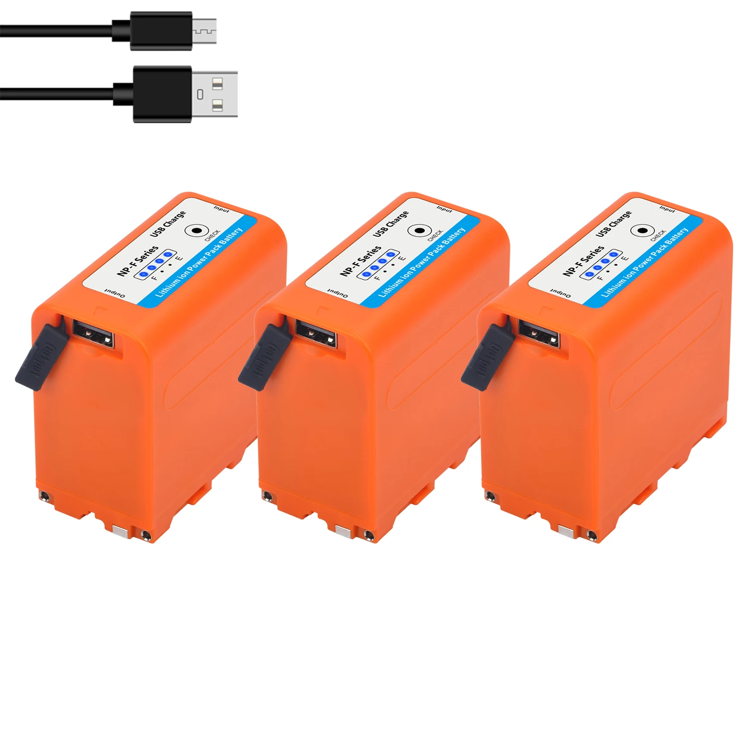 Batteria Di Np-F970 Di 3Pcs Np-F960 Con Il Porto Di Ingresso/Dell'Uscita Di Usb Per La Np-F770 Di Sony F750 F550 Hvr-Hd1000 Hvr-Hd1000E Hvr-V1J