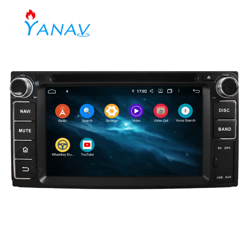 Автомагнитола 2 DIN Android стерео приемник для toyota COROLLA VIOS CROWN CAMRY HIACE PREVIA RAV4 сенсорный