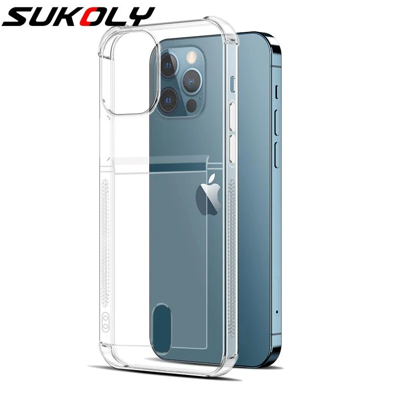 iphone 13 pro max leather case Clear Card Holder Phone Case For iPhone 13 12 Mini 11 Pro Max XS MAX XR X 6 6S 7 8 Plus Soft Solid Color Credit Slot Back Cover best case for iphone 13 pro max