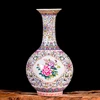 Jingdezhen Ceramic famille rose vase eggshell vase enamel flower pattern vases dry flower arrangement 2