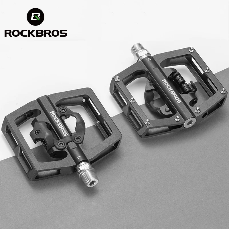 Rockbros Mtb Bike Pedal Spd Selflocking Bicycle Racing Pedales Structre Aluminum Lock Pedals