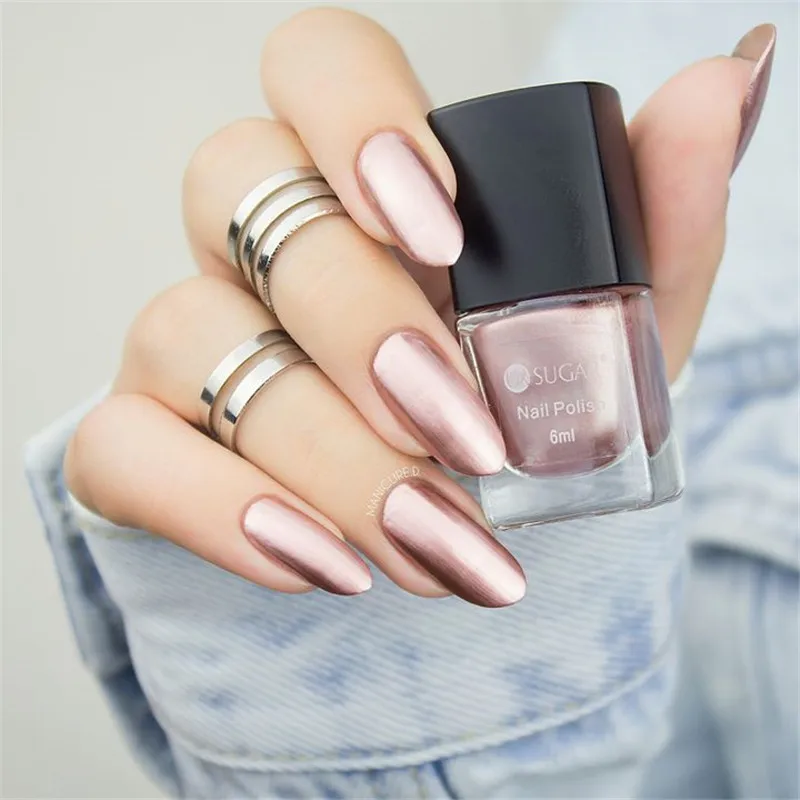 Ur Sugar цветные розовые зеркальные, серебряные, золотистые лак для ногтей металлик металлический лак для ногтей зеркальный эффект Великолепный металлический лак для ногтей