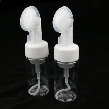 

2pcs Refillable Empty Soap Lotion Foaming Pump Dispenser Bottle Brush Set 100ml