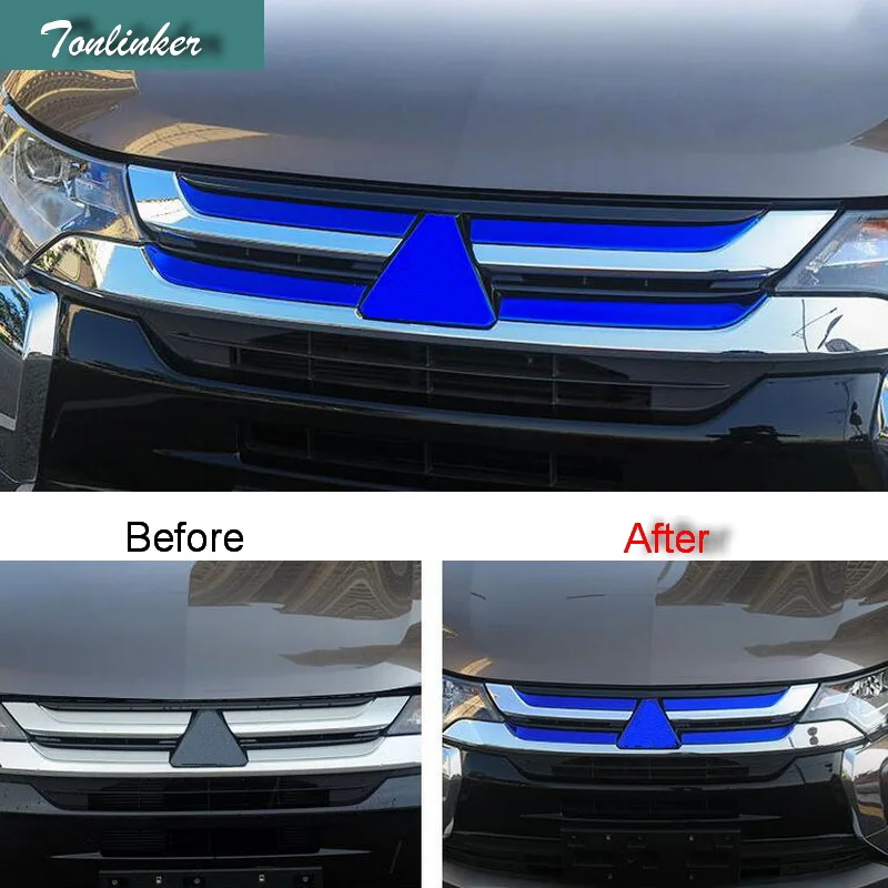 Наклейки Tonlinker на чехол для Mitsubishi Outlander 2016-18 Стайлинг автомобиля 1/4 шт. наклейки из