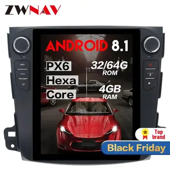 

PX6 4+64 Tesla style Android 8.1 Car Multimedia Player For Mitsubishi Outlander 2006-2011 GPS Navi radio audio map BT big screen