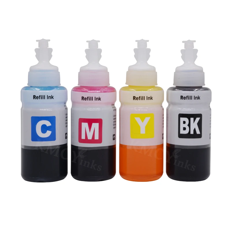 KMCYinks tinta Dye para impresora Epson, tinta para impresora Epson L120,  L132, L210, L310, L365, L380, L382, L486, L550, L800, L805, L1300, L1455,  ET 2500, ET 2650, ET 16500|Kits de recarga de