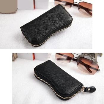 

Women Men PU Leather Key Wallets Zipper Key Purse Unisex Car Key Holders Buckle Key Case Housekeeper Holder