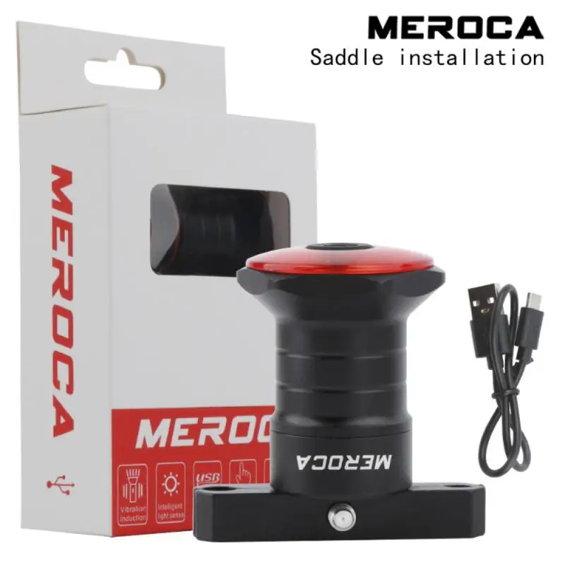 Модернизированный умный задний фонарь для велосипеда MEROCA стоп-сигнал и старт