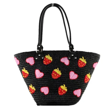 

Embroidery Straw bag, Bohemian Tassel Bag for Women, Women Tote Bags, Large Summer Beach Bag for Women, Handbags and Purses