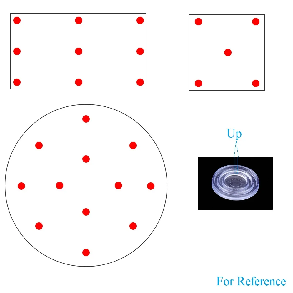 1000Pcs/Lot 18mm 24mm Round Clear Non-slip Soft Rubber Glass Top Desk Table Pad Buffer