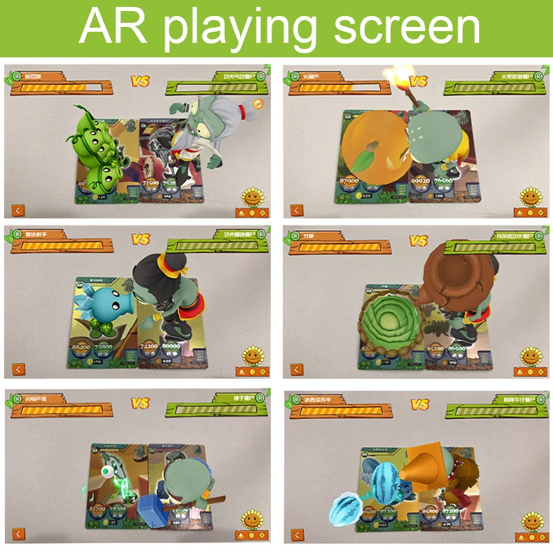Board Game Flash Table Cards Plants Zombie Shining Cards VS Collections Children Toys AR Card Educational Kids Gifts Board Game Flash Table Cards Plants Zombie Shining Cards VS Collections Children Toys AR Card Educational Kids Gifts
