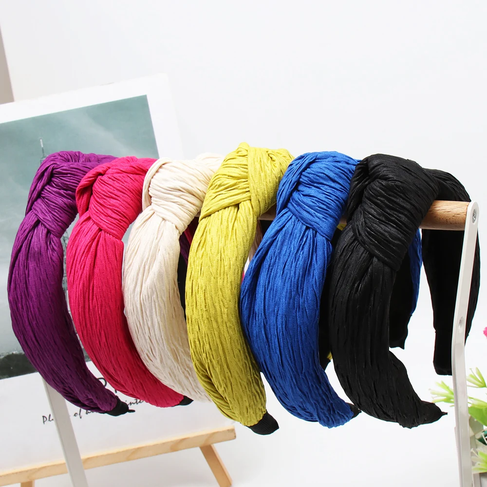 

Hair Accessories Solid Color Cross Women Hairband Headband Autumn Comfortable Fabric Ladies Hair Hoop Premium Headwear