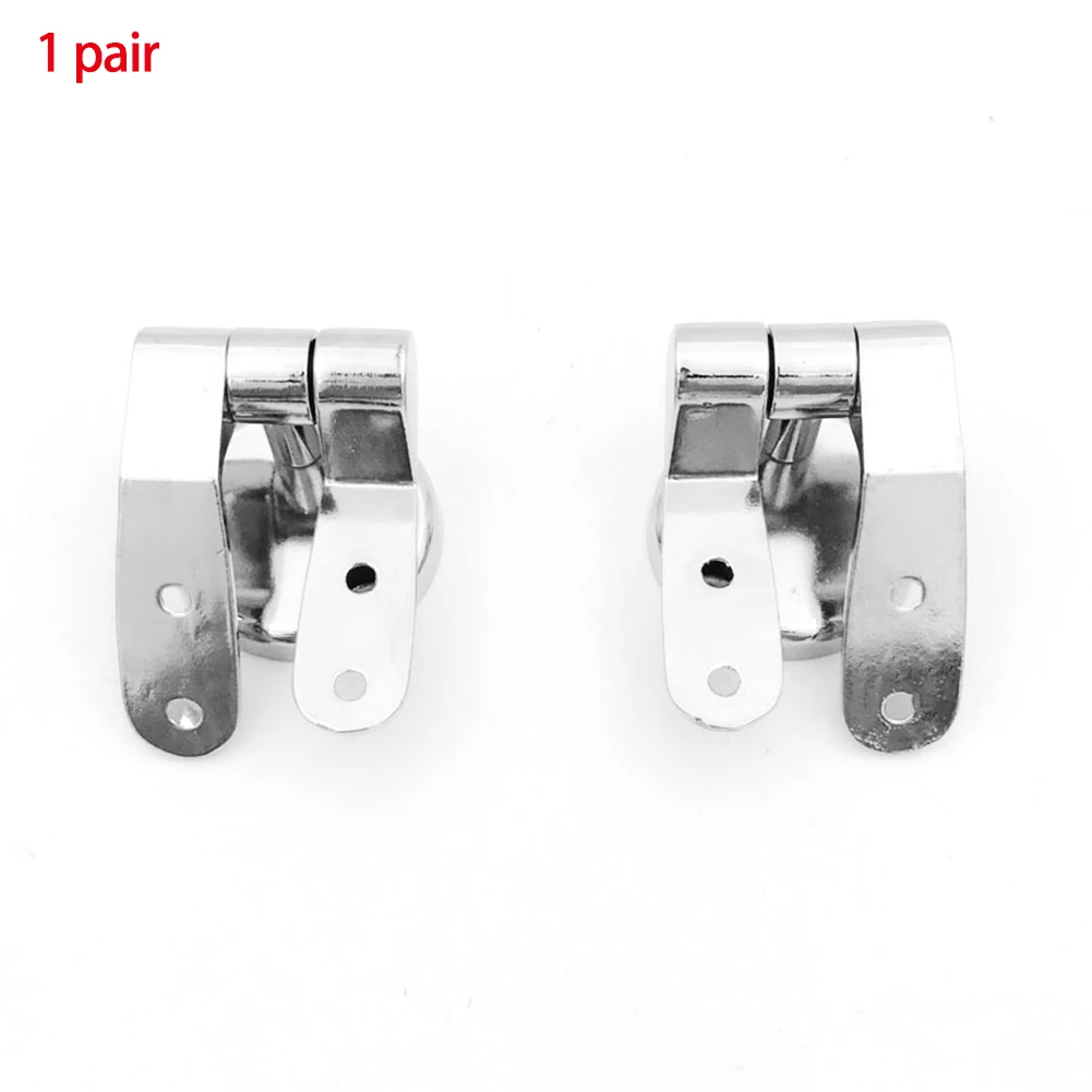 Toilet Seat Hinges Pair of Chrome Finished Replacement Hinges For Wood Toilet Seats Including Fittings by