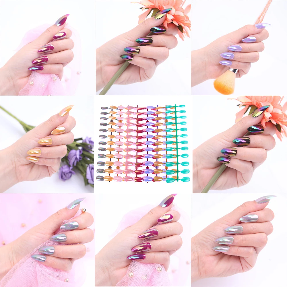24 шт. 17 цветов металлическое покрытие акриловое блестящее отражающее зеркало