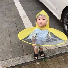 UFO детский дождевик, дождевик, зонтик, накидка, не ручка, дождевик, креативный дизайн, забавная Детская уличная одежда для мальчиков и девочек, ветрозащитная