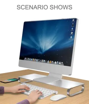 

HobbyLane Computer Base Aluminum Alloy Display Monitor Bracket Stand Increase Storage Space Laptop Desktop Computer Base d29