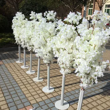 

150CM Tall Upscale Artificial Cherry Blossom Tree Runner Aisle Column Road Leads For Wedding T Station Centerpieces Supplies
