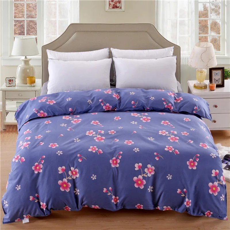 1 Pc Skin Friendly Thickened Quilt Cover Bedding Set Variety of Designs Comfortable Duvet Cover Bed Cover for 1.2m/1.5m/1.8m bed - Цвет: Лиловый